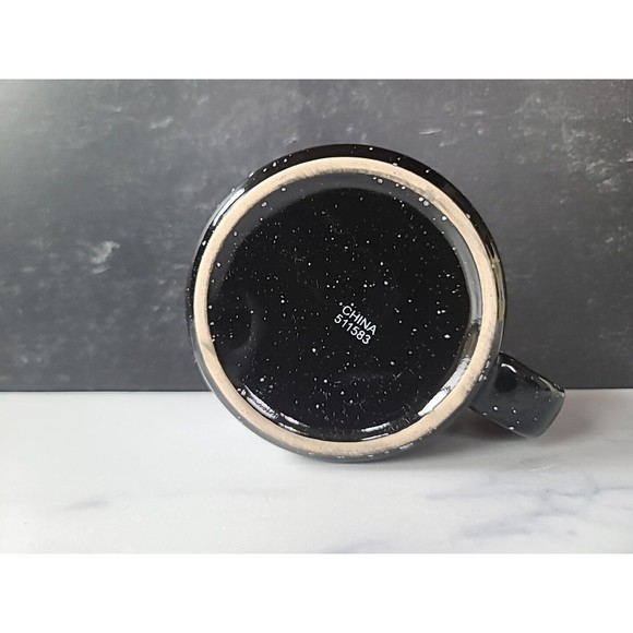 KAHLUA Coffee Mug Black With White Speckles 16 Oz - Picture 6 of 10